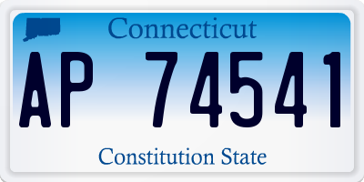 CT license plate AP74541