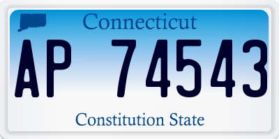 CT license plate AP74543