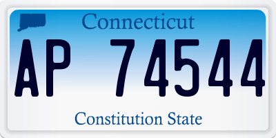 CT license plate AP74544