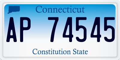 CT license plate AP74545