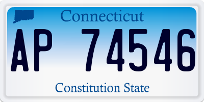 CT license plate AP74546