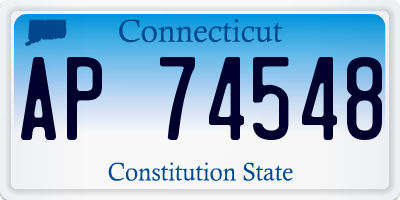 CT license plate AP74548