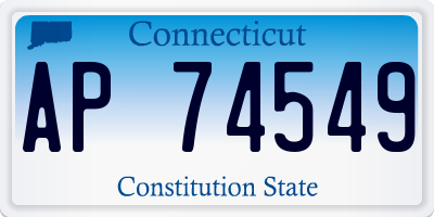 CT license plate AP74549