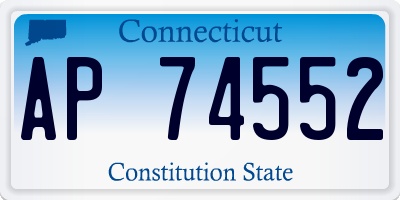 CT license plate AP74552