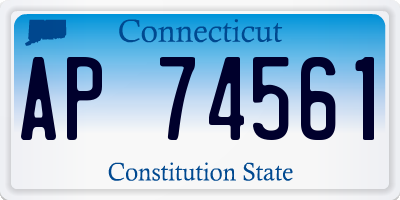 CT license plate AP74561
