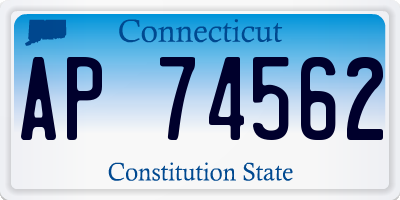 CT license plate AP74562