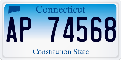 CT license plate AP74568