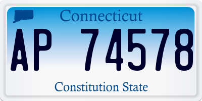 CT license plate AP74578