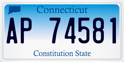 CT license plate AP74581