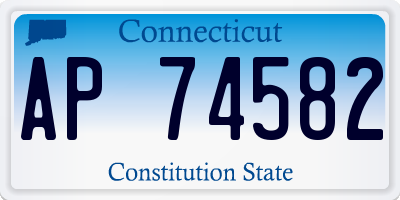 CT license plate AP74582