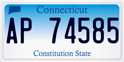 CT license plate AP74585