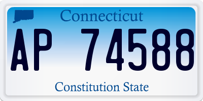 CT license plate AP74588