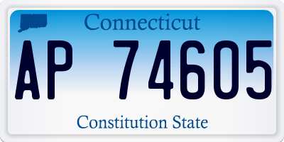 CT license plate AP74605