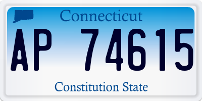 CT license plate AP74615