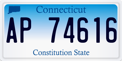 CT license plate AP74616