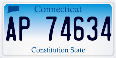 CT license plate AP74634
