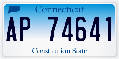 CT license plate AP74641