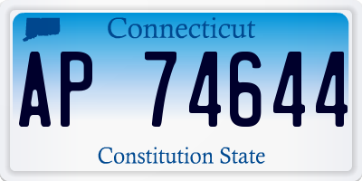 CT license plate AP74644