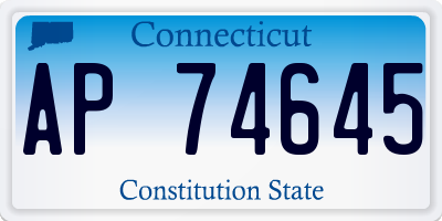 CT license plate AP74645