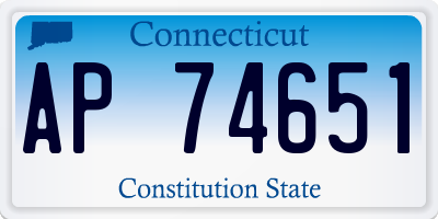 CT license plate AP74651