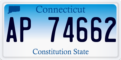CT license plate AP74662