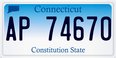 CT license plate AP74670