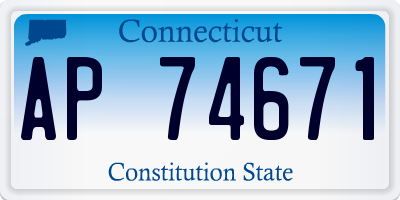 CT license plate AP74671