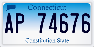CT license plate AP74676