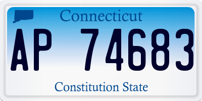 CT license plate AP74683