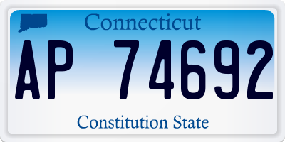 CT license plate AP74692