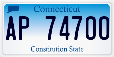 CT license plate AP74700