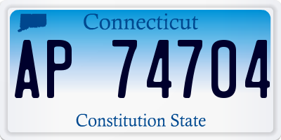CT license plate AP74704