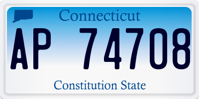 CT license plate AP74708