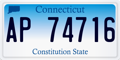CT license plate AP74716