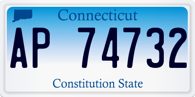 CT license plate AP74732