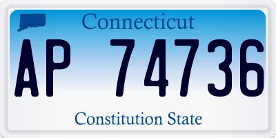 CT license plate AP74736