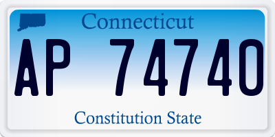 CT license plate AP74740