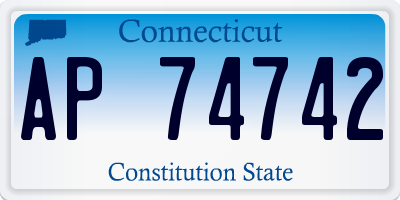 CT license plate AP74742
