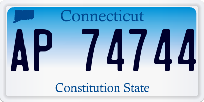 CT license plate AP74744