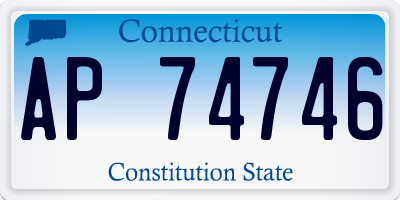 CT license plate AP74746