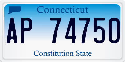 CT license plate AP74750