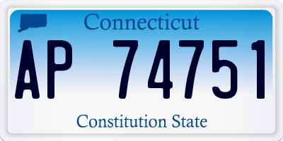 CT license plate AP74751