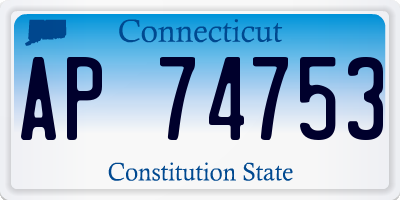 CT license plate AP74753