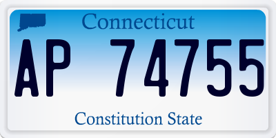 CT license plate AP74755