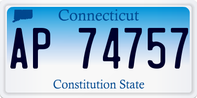 CT license plate AP74757