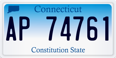 CT license plate AP74761