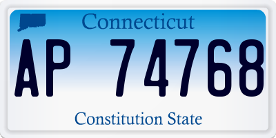 CT license plate AP74768