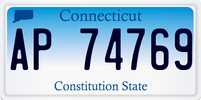 CT license plate AP74769
