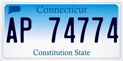CT license plate AP74774