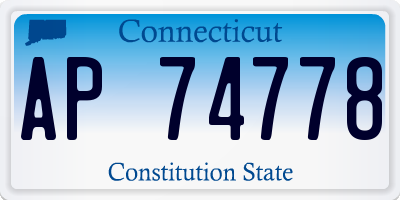 CT license plate AP74778
